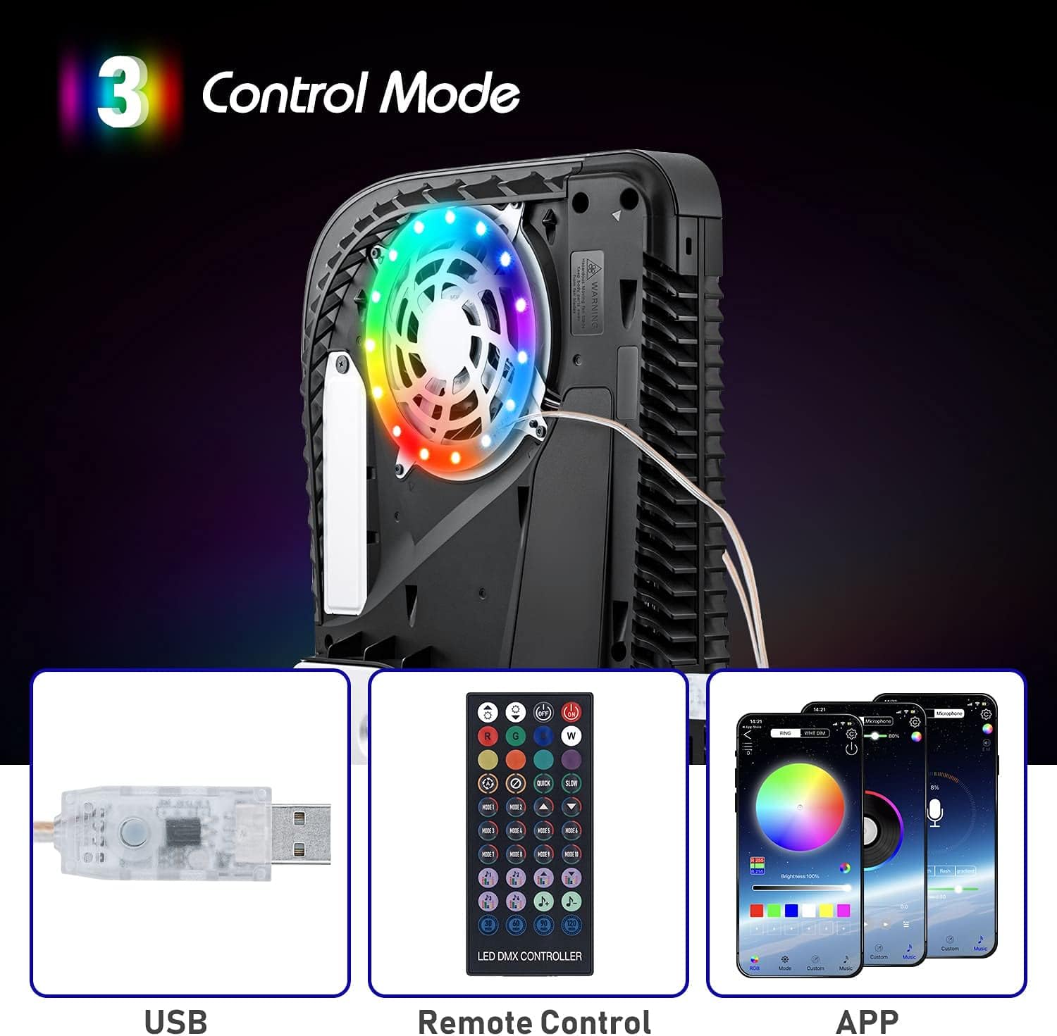 Sony Console Ps5 Slim - Bande lumineuse LED RGB pour console