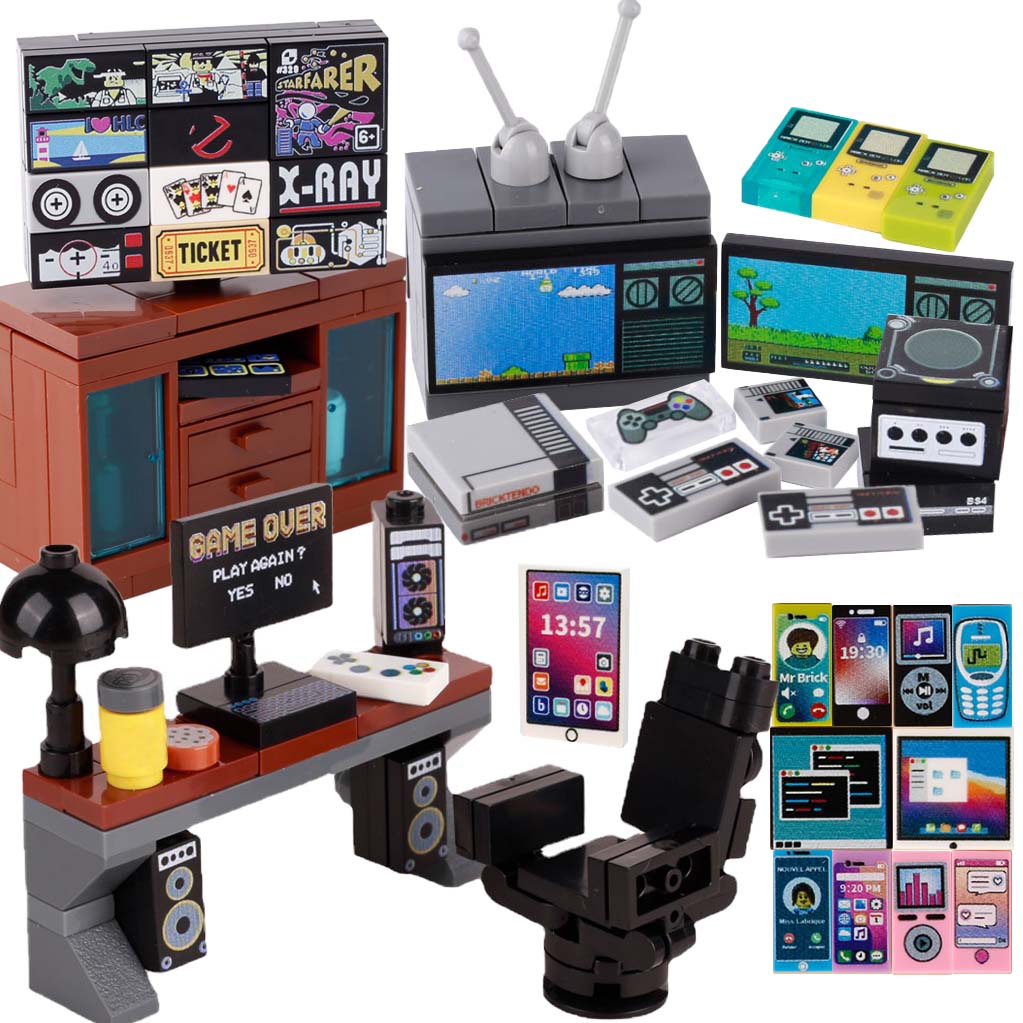 Gaming Console Lego - Console de jeu MOC, modèle d'ordinateur,